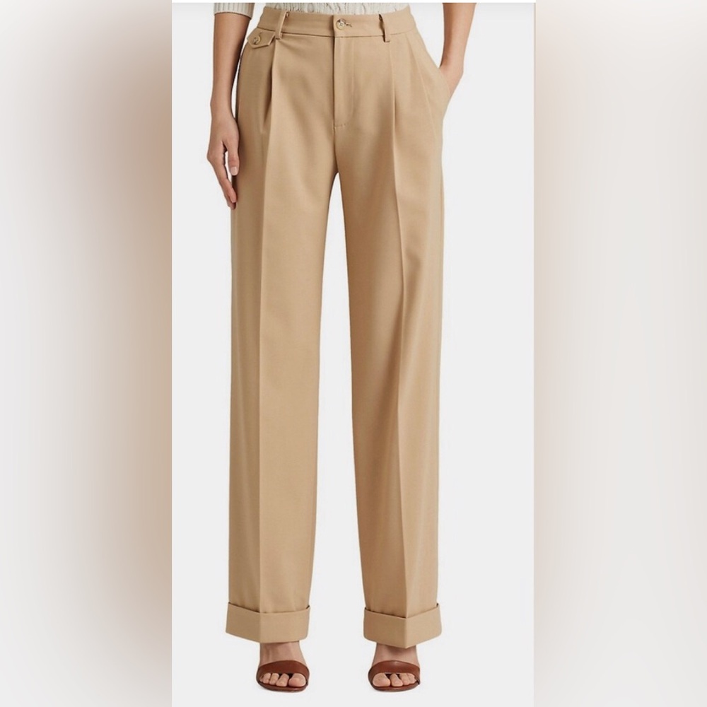 NWT Ralph Lauren Tan Cuffed Dress Pants Sz. 22W